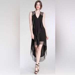 BCBGMaxAzria Black Halter High-Low Cocktail Dress
